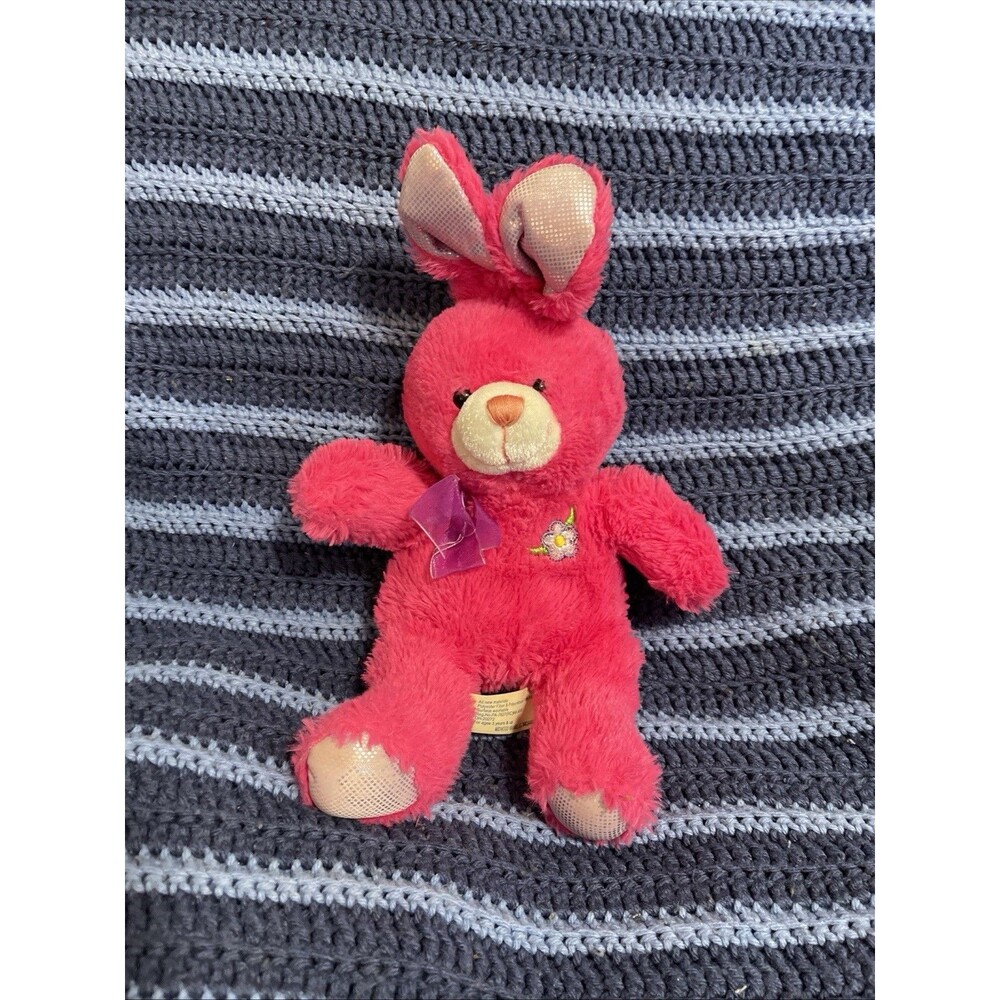 Hugfun International Hot Pink Bunny Rabbit Plush Stuffed Animal 12”